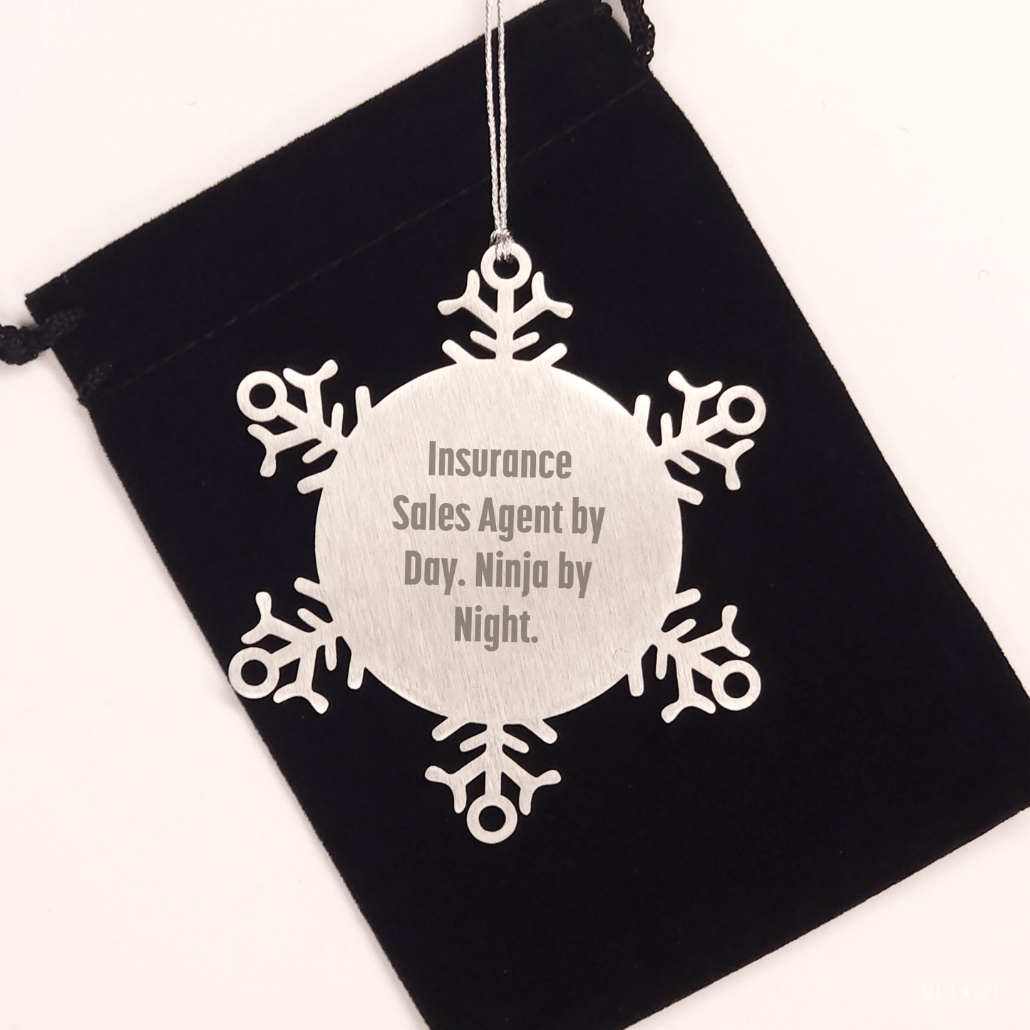 Insurance Sales Agent Gifts, Funny Snowflake Ornament, Gifts from Men to Insurance Sales Agent Friends, Christmas Unique Gifts for Insurance Sales Agents - The Buy Boom