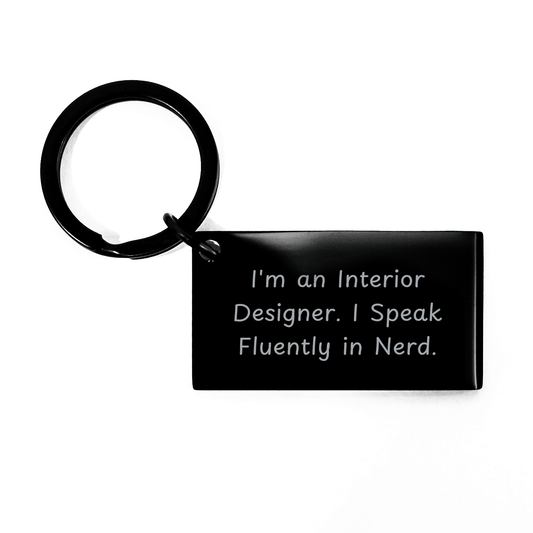 Interior Designer Gifts from Friends, Funny Keychain for Graduation 'I'm An Interior Designer. I Speak Fluently In genius.' - The Buy Boom