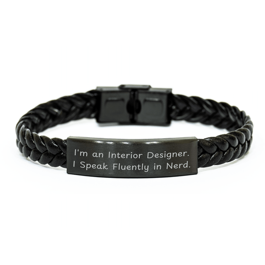 Interior Designer Gifts Funny Quote Interlaced Leather Bracelet for Men Women Friends Gifts from Family - The Buy Boom