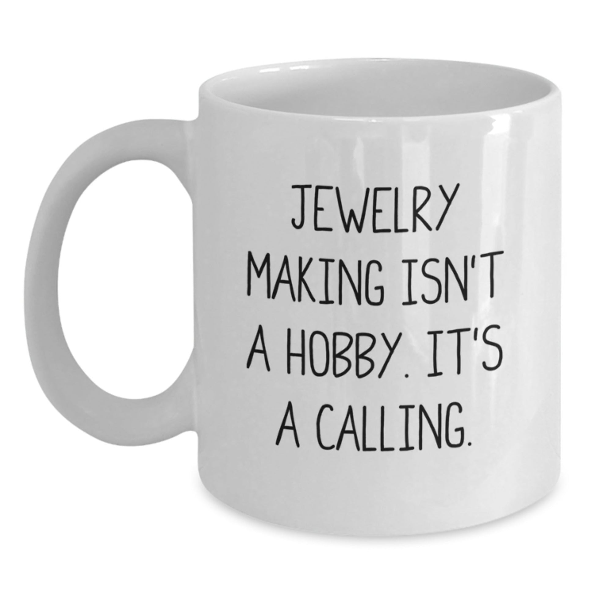 Jewelry Making Inspiration Gifts from Friends for Jewelry Making Enthusiasts Funny White Coffee Mug - White Coffee Mug for Christmas Unique Gifts - The Buy Boom