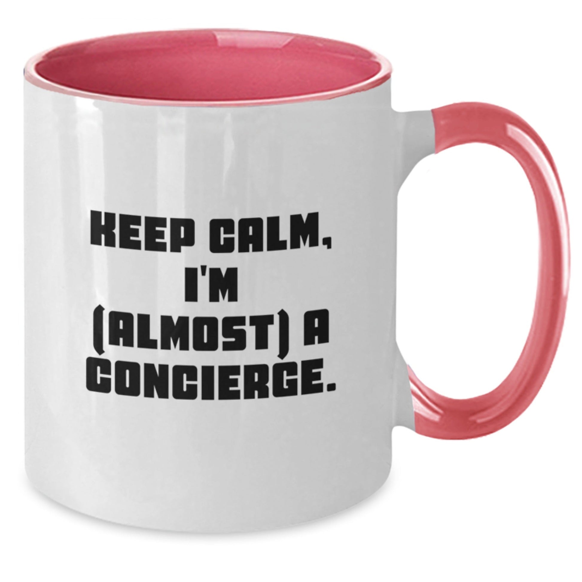 Keep Calm Gifts from Friends and Family - Funny Concierge Two Tone Coffee Mug, Unique Christmas Unique Gifts for Concierge, Concierge Enthusiasts - The Buy Boom
