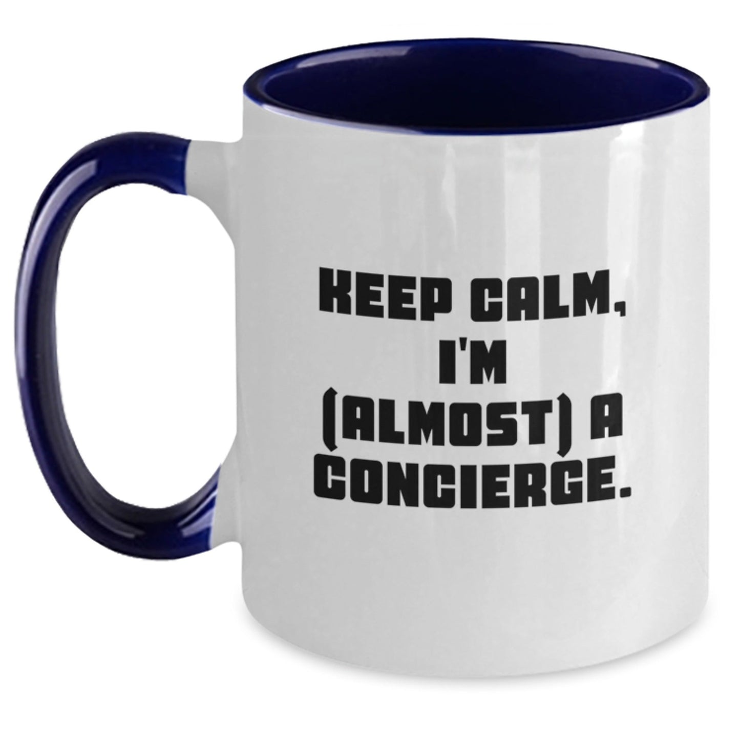 Keep Calm Gifts from Friends and Family - Funny Concierge Two Tone Coffee Mug, Unique Christmas Unique Gifts for Concierge, Concierge Enthusiasts - The Buy Boom