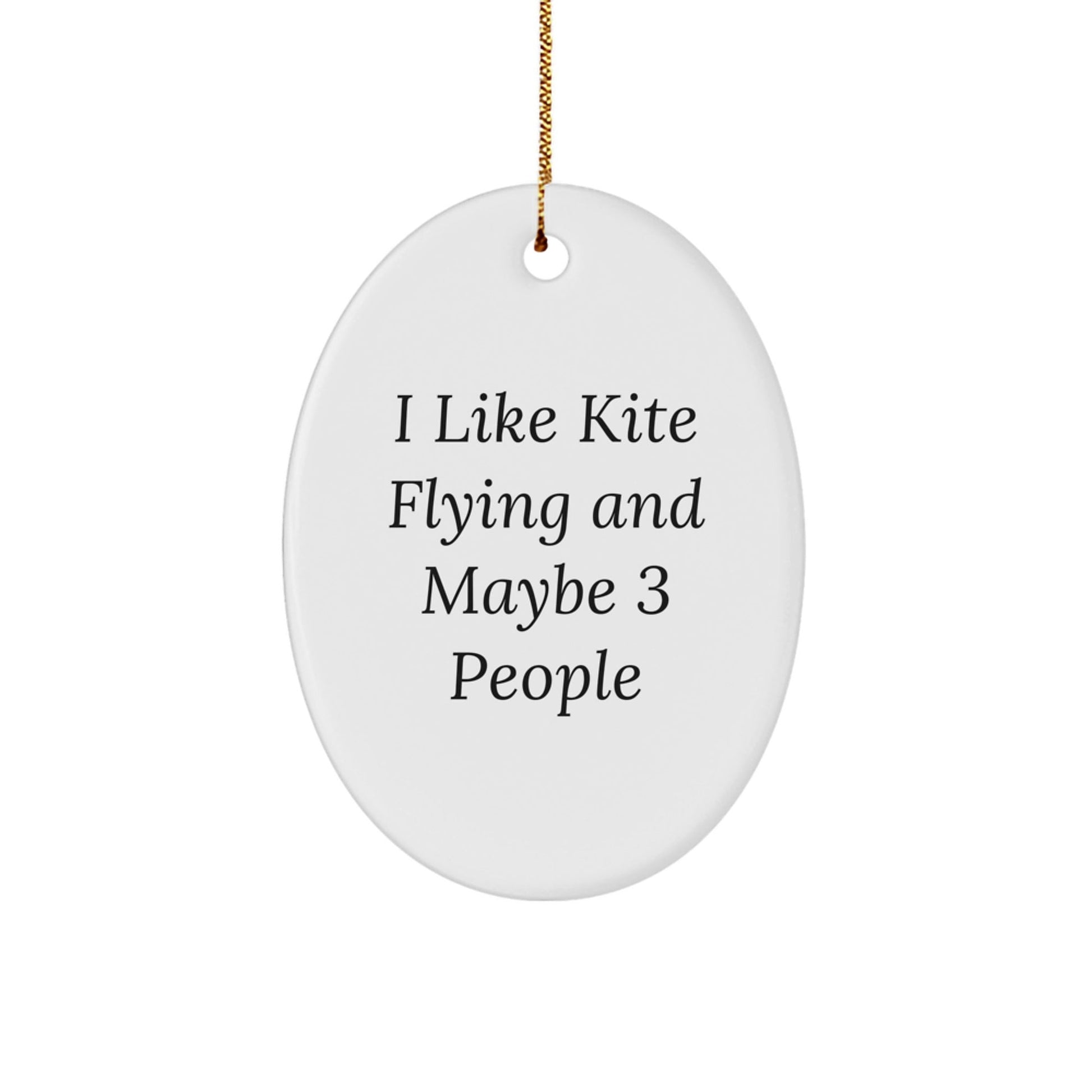 Kite Flying Oval Ornament Gifts from Friends for Kite Enthusiasts, Funny Quote I Like Kite Flying And Maybe 3 People, Christmas Unique Gift - The Buy Boom