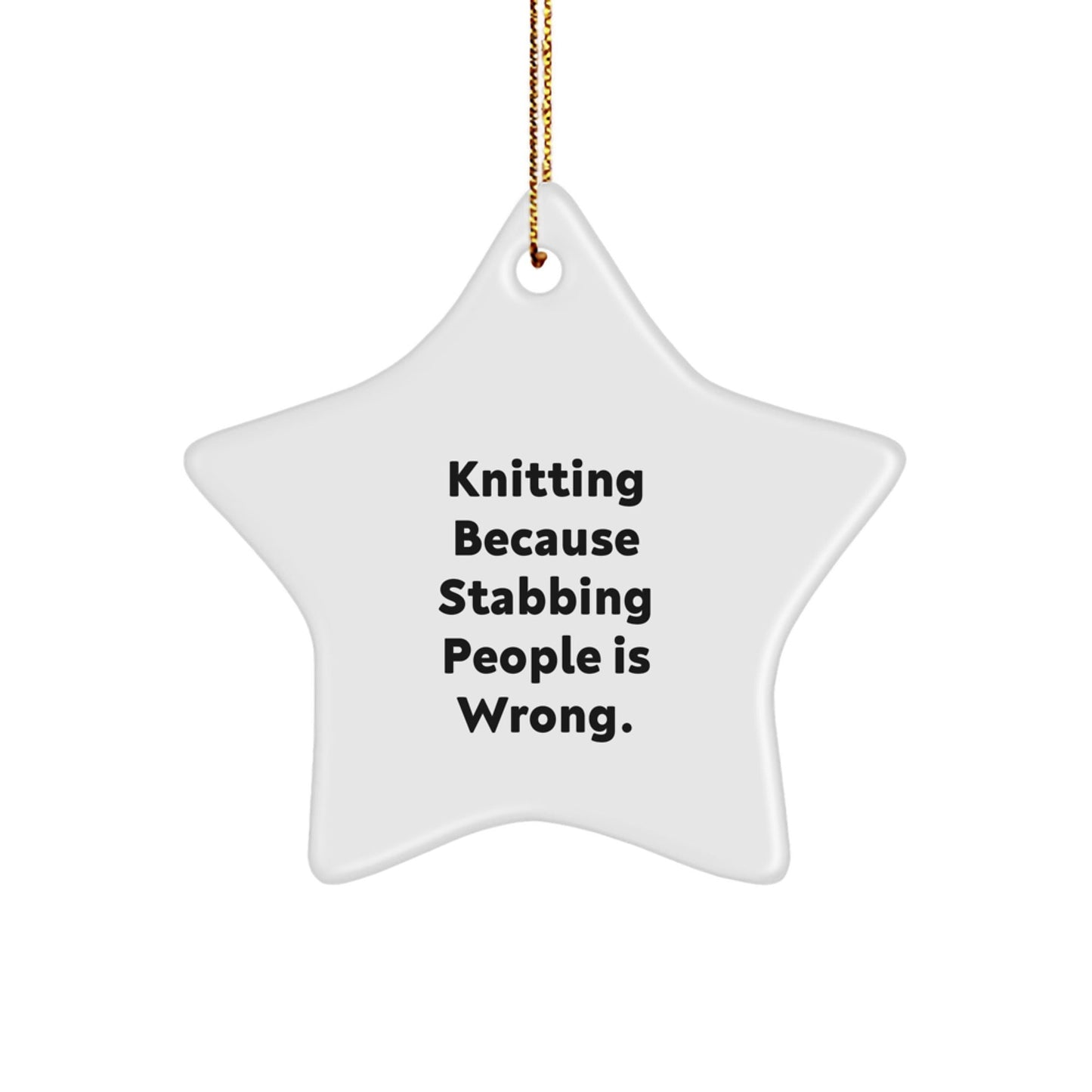 Knitting Gifts from Family, Knitting Star Ornaments for Women, Funny Knitting Quote, Christmas Unique Gifts - The Buy Boom