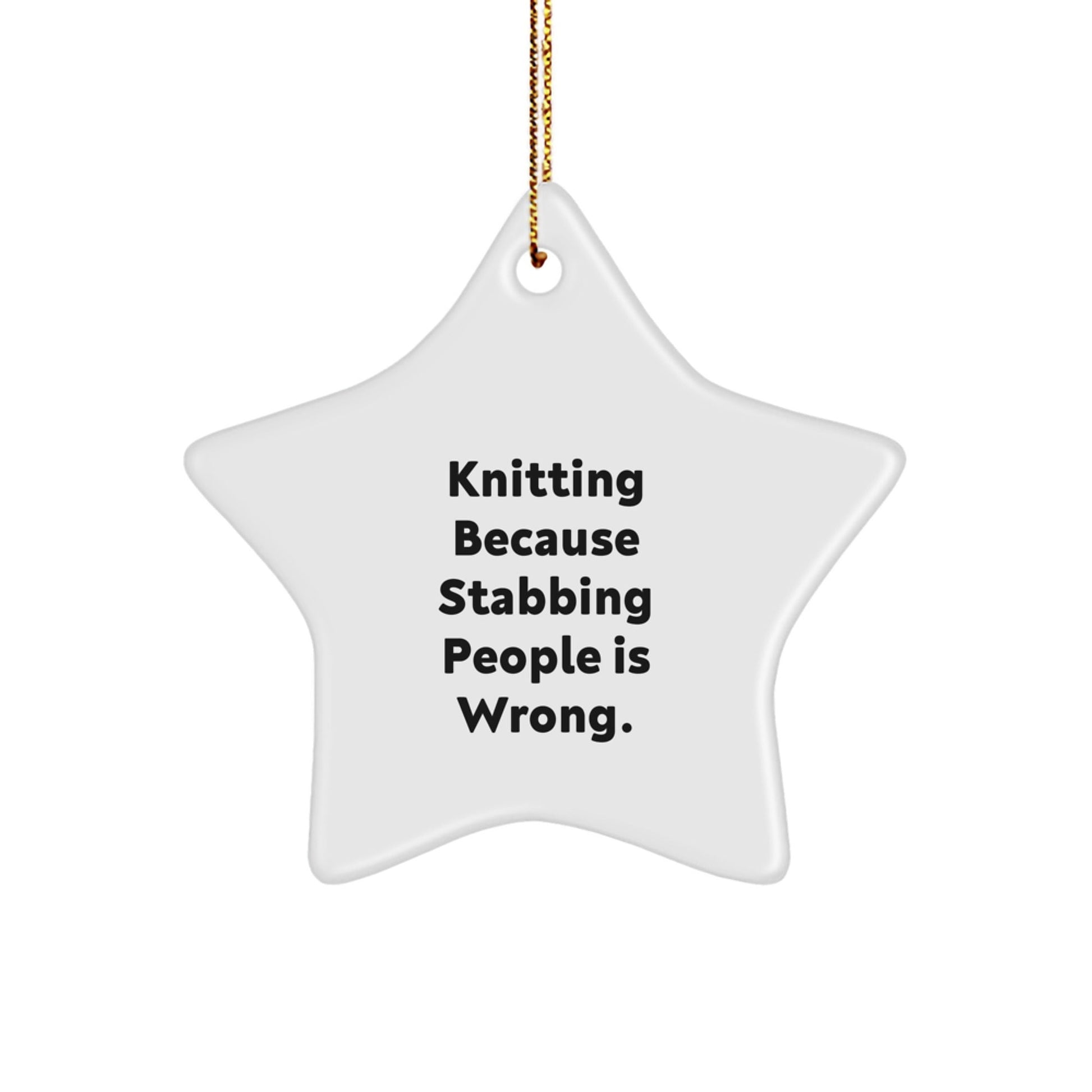 Knitting Gifts from Family, Knitting Star Ornaments for Women, Funny Knitting Quote, Christmas Unique Gifts - The Buy Boom