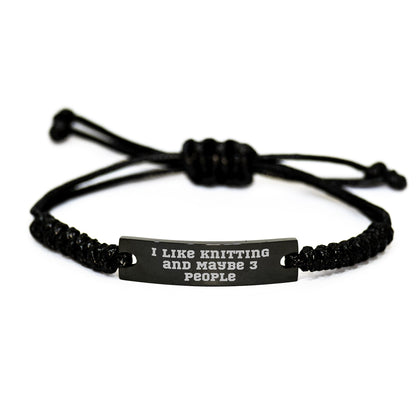 Knitting Rope Bracelet Funny Quote Gifts for Knitting Lovers from Friends at Christmas - The Buy Boom