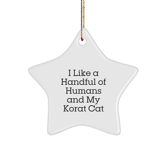 Korat Cat Lovers' Star Ornament, Funny Quote, Gifts from Friends to Family for Christmas - The Buy Boom