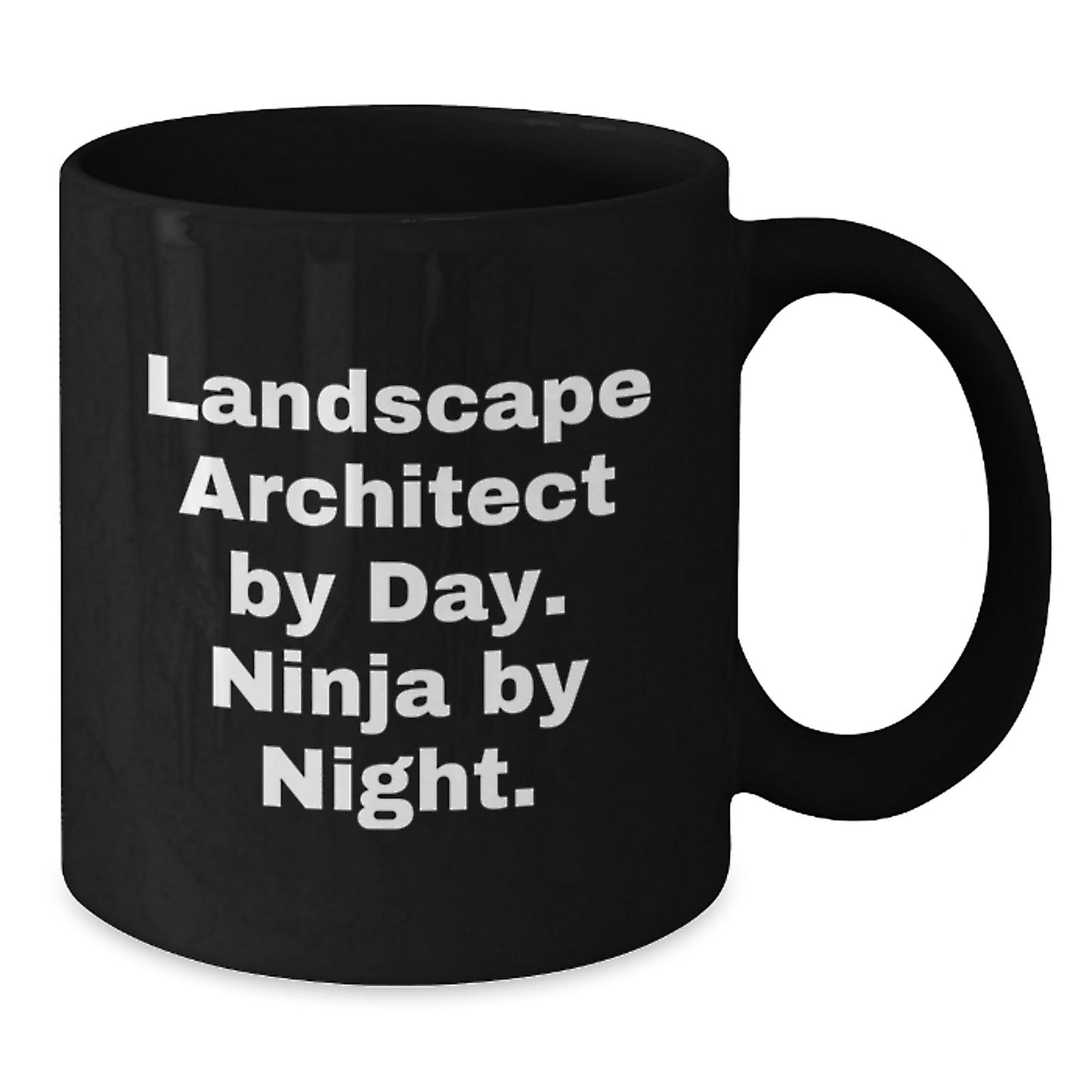 Landscape Architect Funny Gifts, Black Coffee Mug for Graduation, 'Landscape Architect By Day. Ninja By Night.' Quote, Gifts from Friends, for Landscape Architects - The Buy Boom