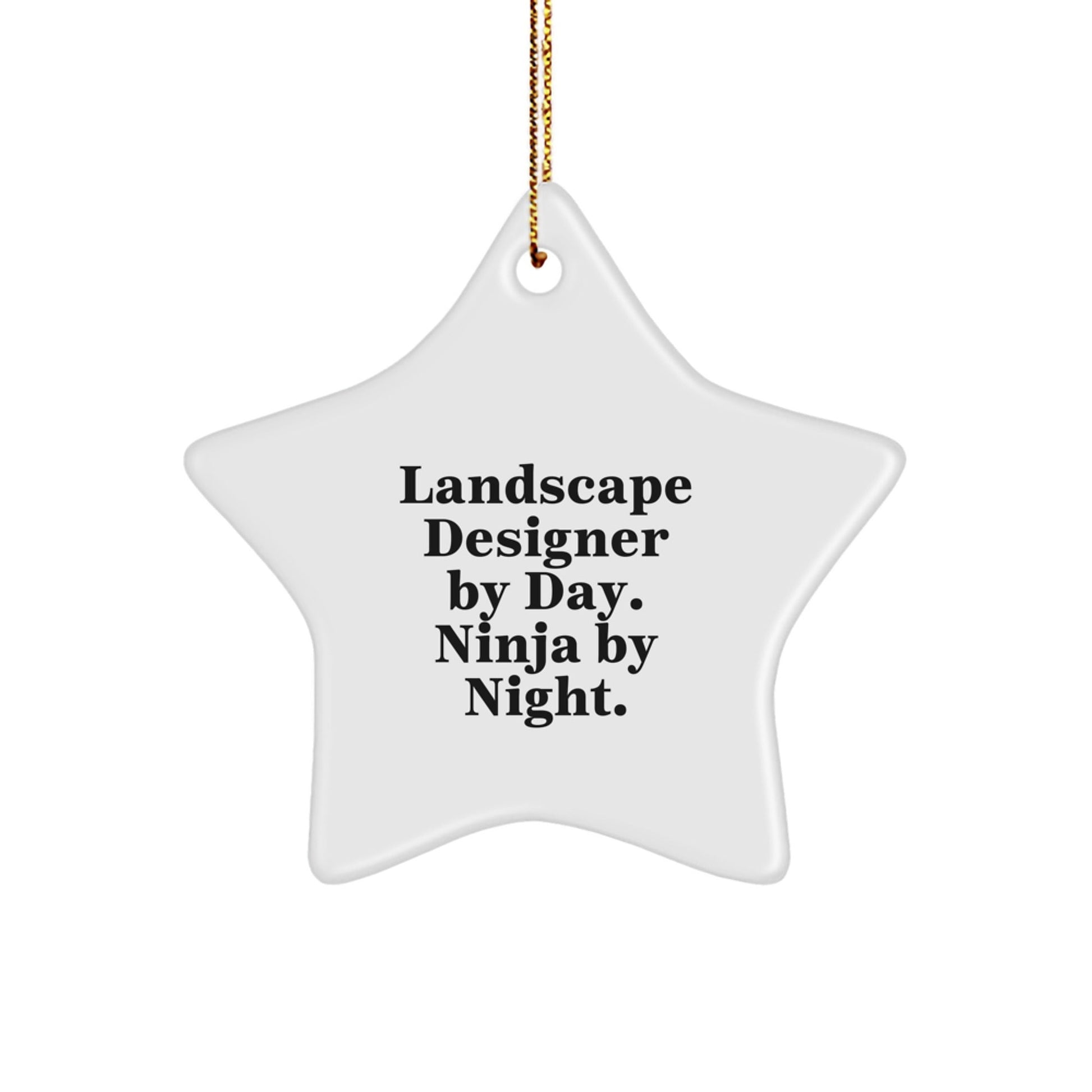 Landscape Designer Gifts for Christmas - Star Ornament with Funny Quote by Day Ninja By Night, Gifts from Friends to Family - The Buy Boom