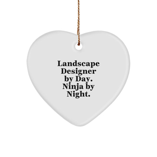 Landscape Designer Gifts from Friends - Heart Ornament with Funny Quote - Christmas Unique Presents for Men and Women - The Buy Boom