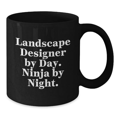Landscape Designer Gifts, Ninja by Night, Funny Coffee Mug for Graduation, Gifts from Friends, Black Coffee Mug, 11oz or 15oz, Microwave and Dishwasher Safe - The Buy Boom