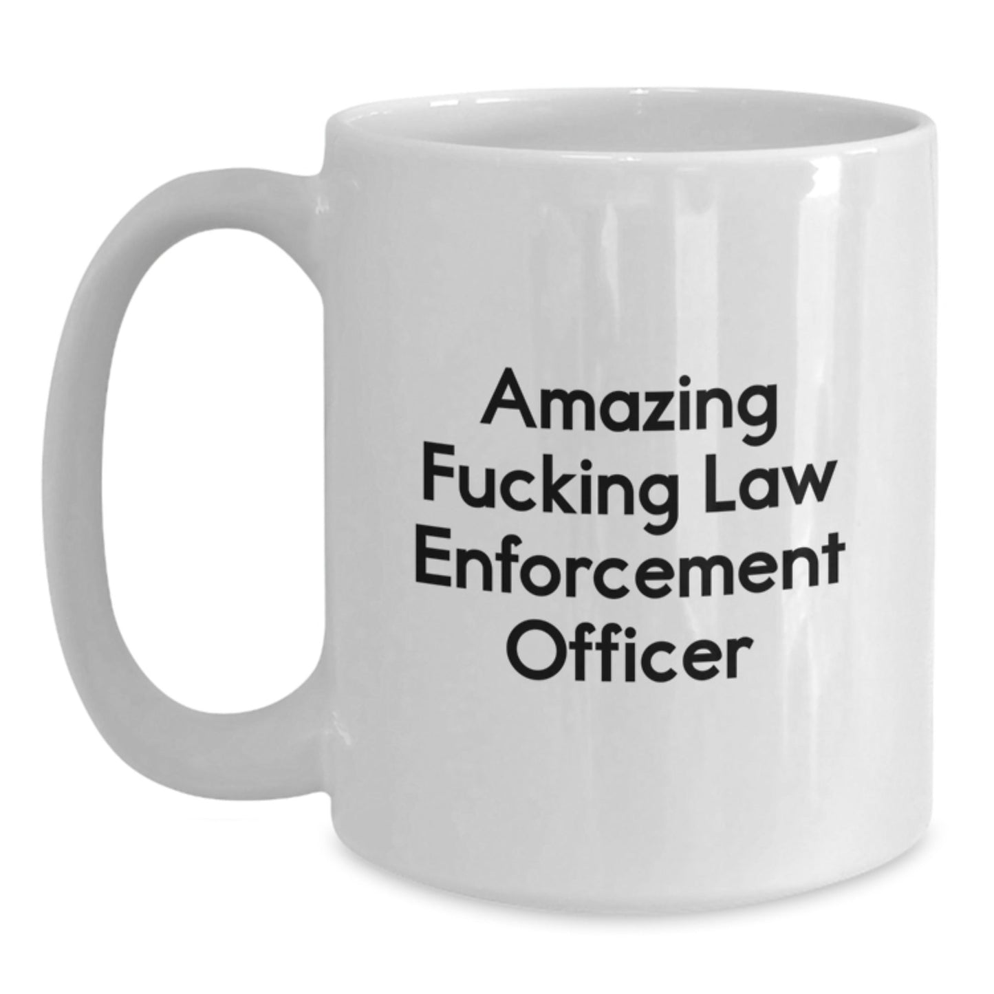 Law Enforcement Officer White Coffee Mugs Funny Holiday Gifts from Family, Friends, Coworkers to Men, Women, Police Officers, Christmas Unique Presents - The Buy Boom