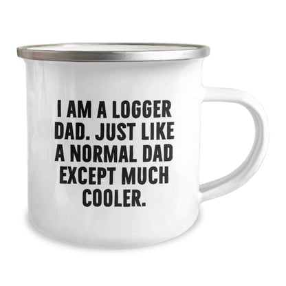 Logger Dad Gifts, Funny Camping Mug, I Am A Logger Dad, Graduation Unique Gifts from Dad to Logger, Logger Appreciation Gifts - The Buy Boom