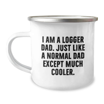 Logger Dad Gifts, Funny Camping Mug, I Am A Logger Dad, Graduation Unique Gifts from Dad to Logger, Logger Appreciation Gifts - The Buy Boom