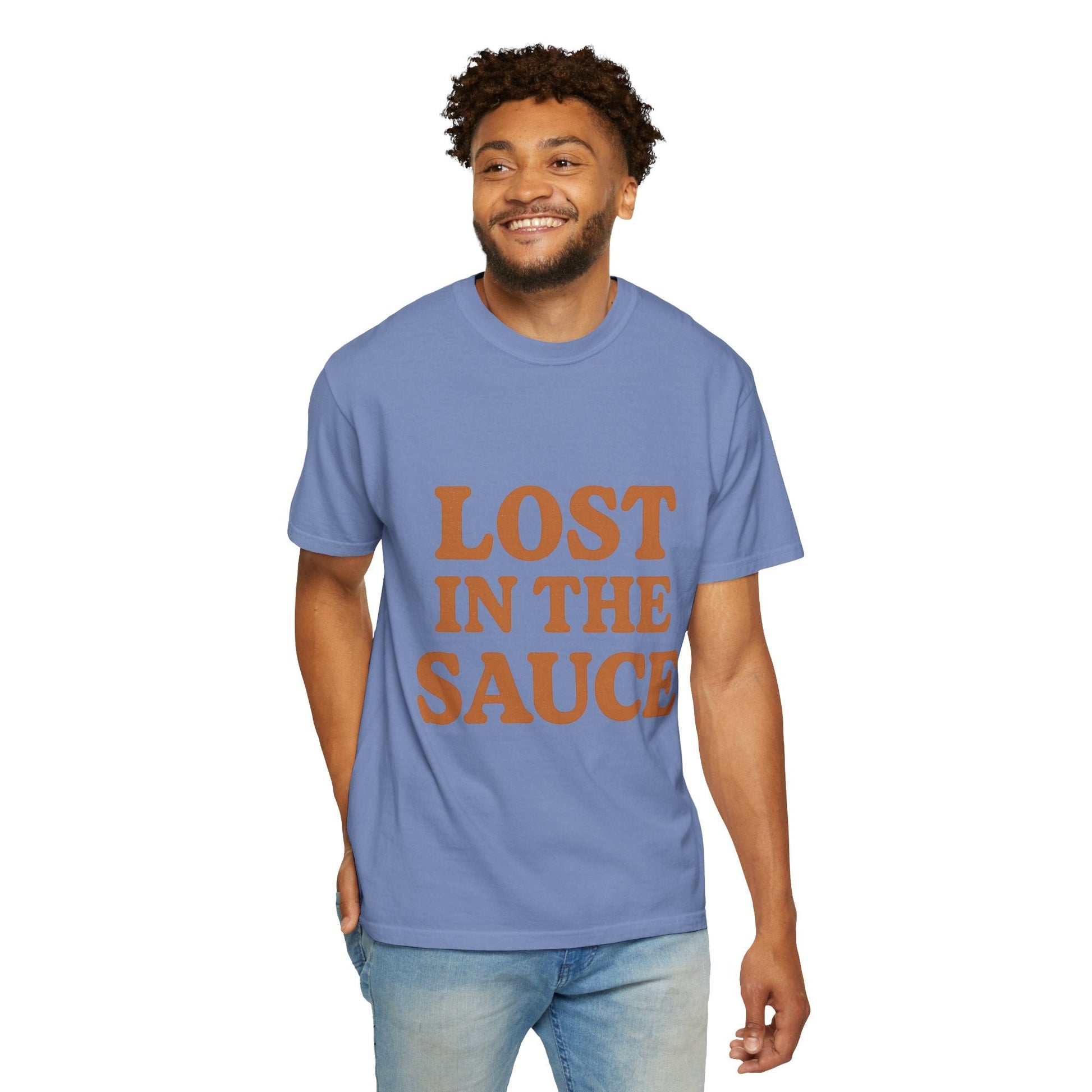 Lost in the Sauce T-Shirt – Funny Retro Graphic Tee | Unisex Comfort Colors Shirt | Gift for Foodies & Chill Vibes - The Buy Boom