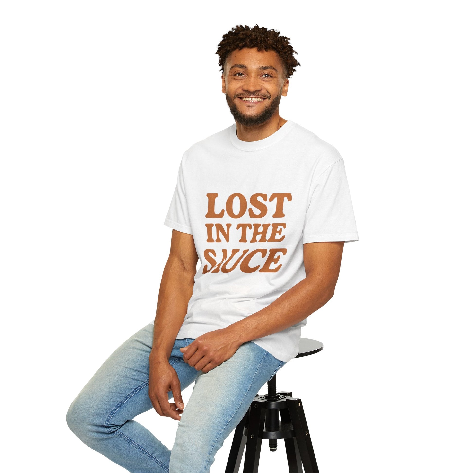 Lost in the Sauce T-Shirt – Funny Retro Graphic Tee | Unisex Comfort Colors Shirt | Gift for Foodies & Chill Vibes - The Buy Boom