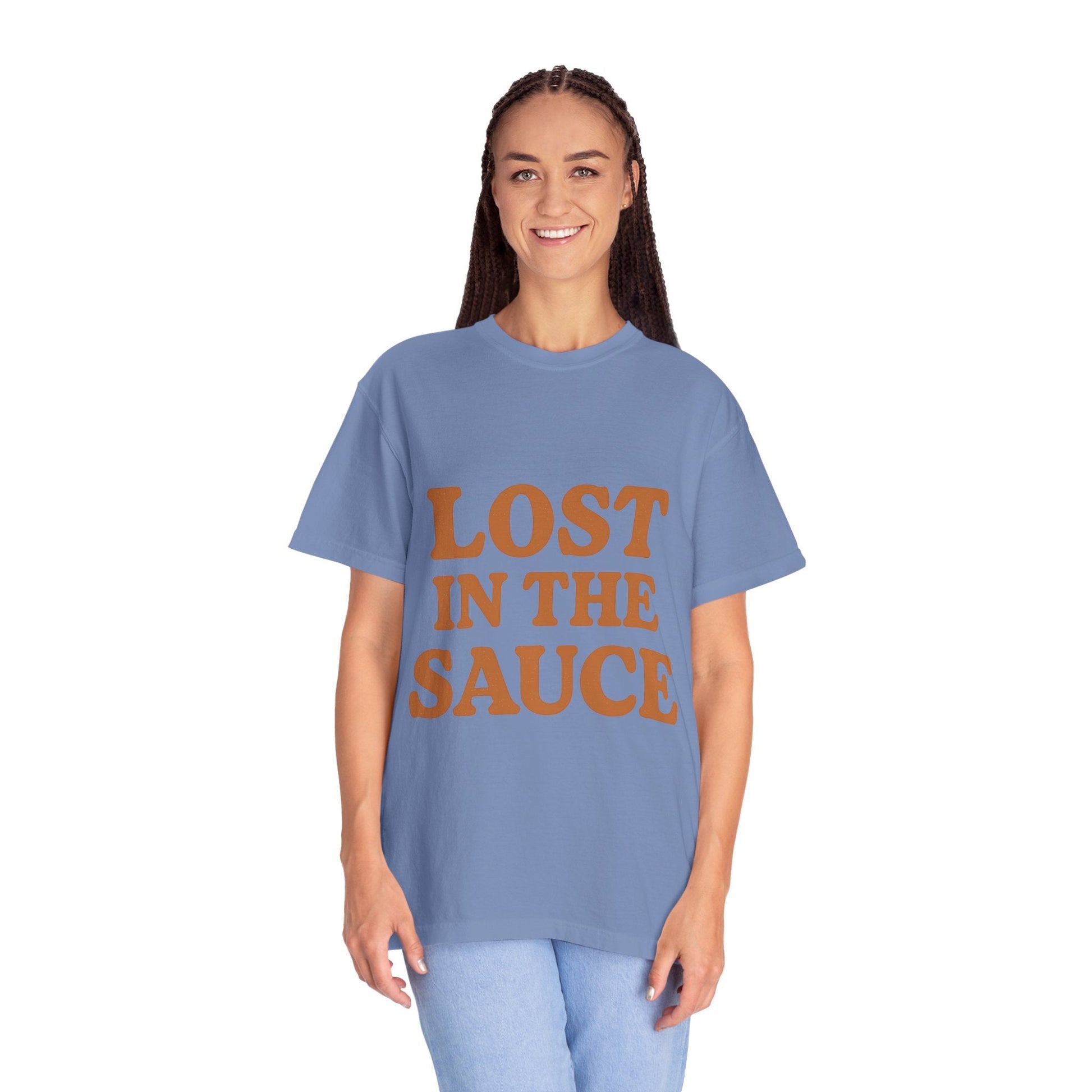 Lost in the Sauce T-Shirt – Funny Retro Graphic Tee | Unisex Comfort Colors Shirt | Gift for Foodies & Chill Vibes - The Buy Boom