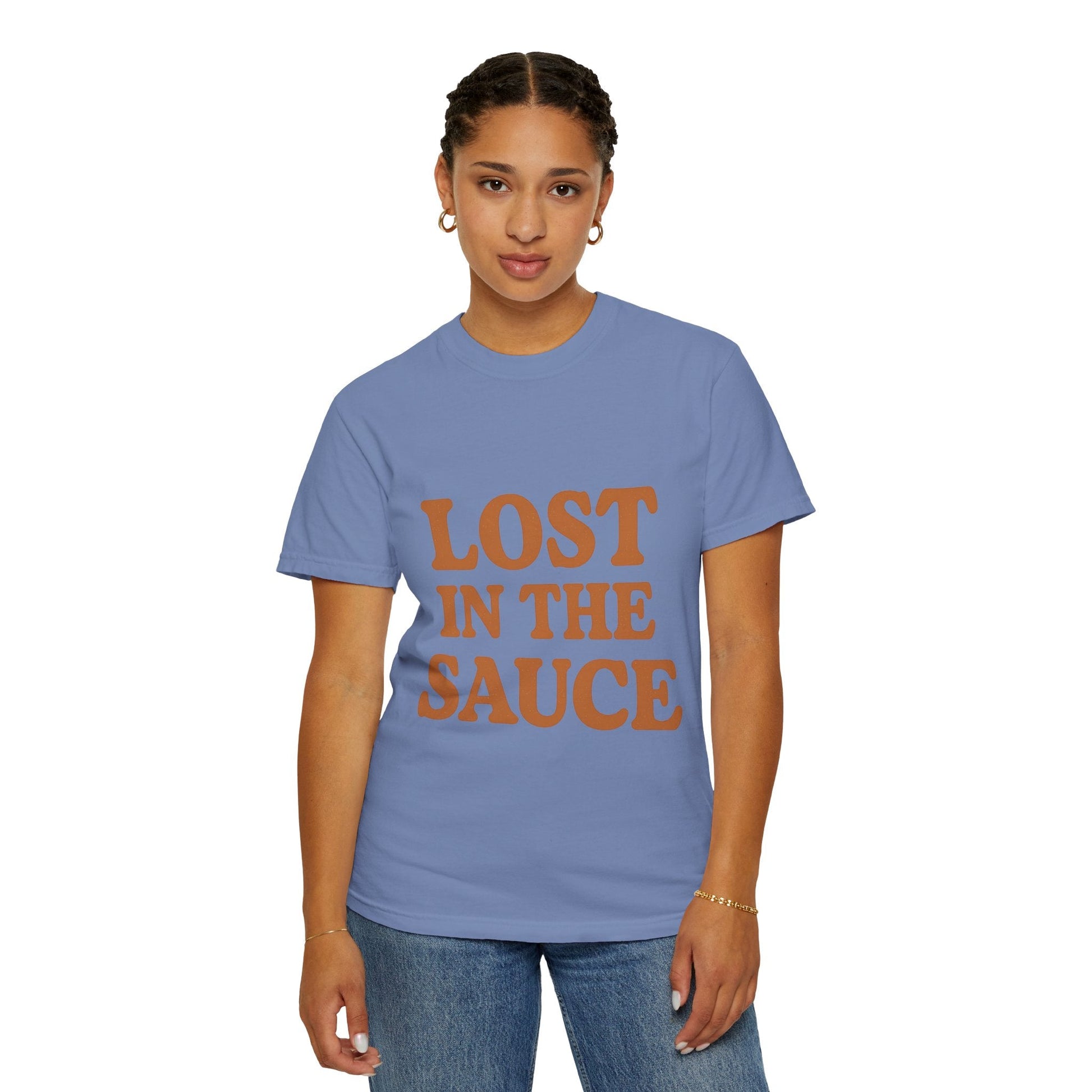 Lost in the Sauce T-Shirt – Funny Retro Graphic Tee | Unisex Comfort Colors Shirt | Gift for Foodies & Chill Vibes - The Buy Boom