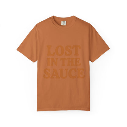 Lost in the Sauce T-Shirt – Funny Retro Graphic Tee | Unisex Comfort Colors Shirt | Gift for Foodies & Chill Vibes - The Buy Boom