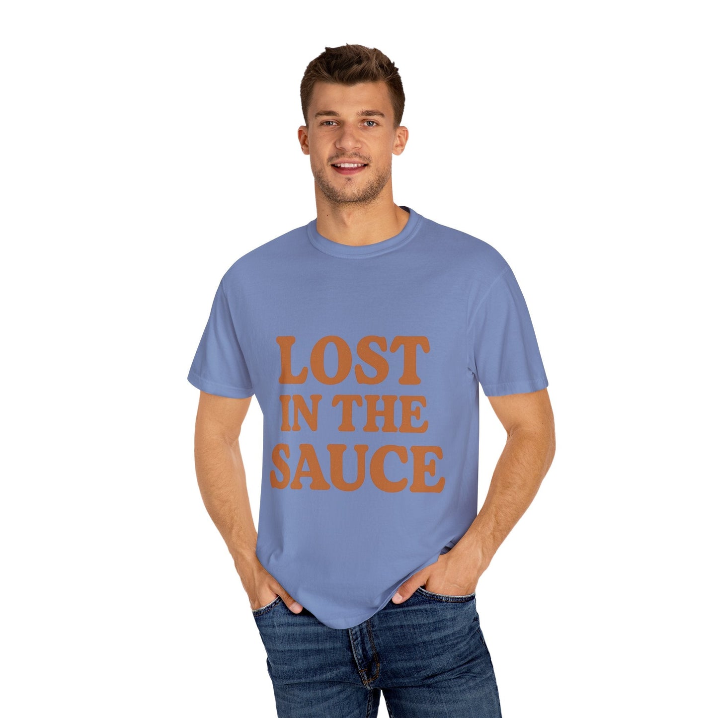 Lost in the Sauce T-Shirt – Funny Retro Graphic Tee | Unisex Comfort Colors Shirt | Gift for Foodies & Chill Vibes - The Buy Boom