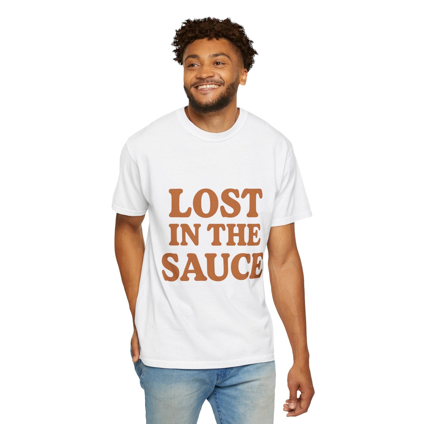 Lost in the Sauce T-Shirt – Funny Retro Graphic Tee | Unisex Comfort Colors Shirt | Gift for Foodies & Chill Vibes - The Buy Boom