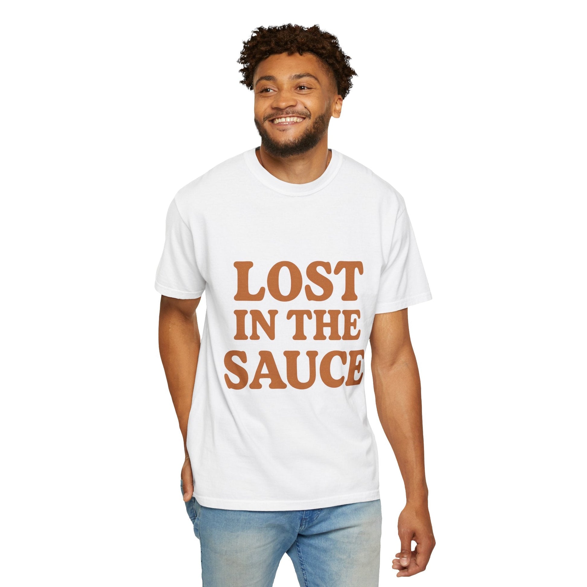 Lost in the Sauce T-Shirt – Funny Retro Graphic Tee | Unisex Comfort Colors Shirt | Gift for Foodies & Chill Vibes - The Buy Boom