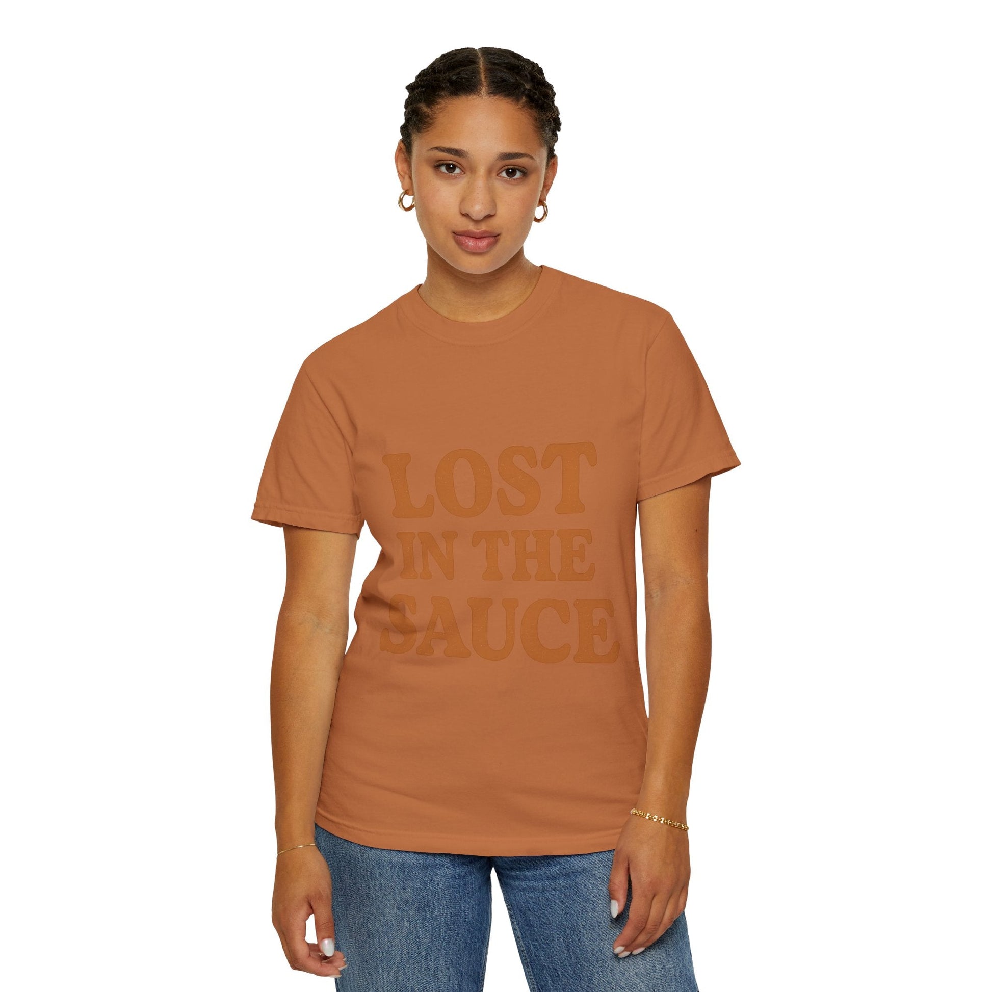 Lost in the Sauce T-Shirt – Funny Retro Graphic Tee | Unisex Comfort Colors Shirt | Gift for Foodies & Chill Vibes - The Buy Boom