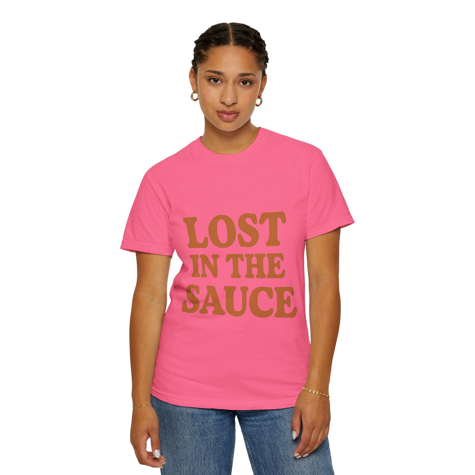 Lost in the Sauce T-Shirt – Funny Retro Graphic Tee | Unisex Comfort Colors Shirt | Gift for Foodies & Chill Vibes - The Buy Boom