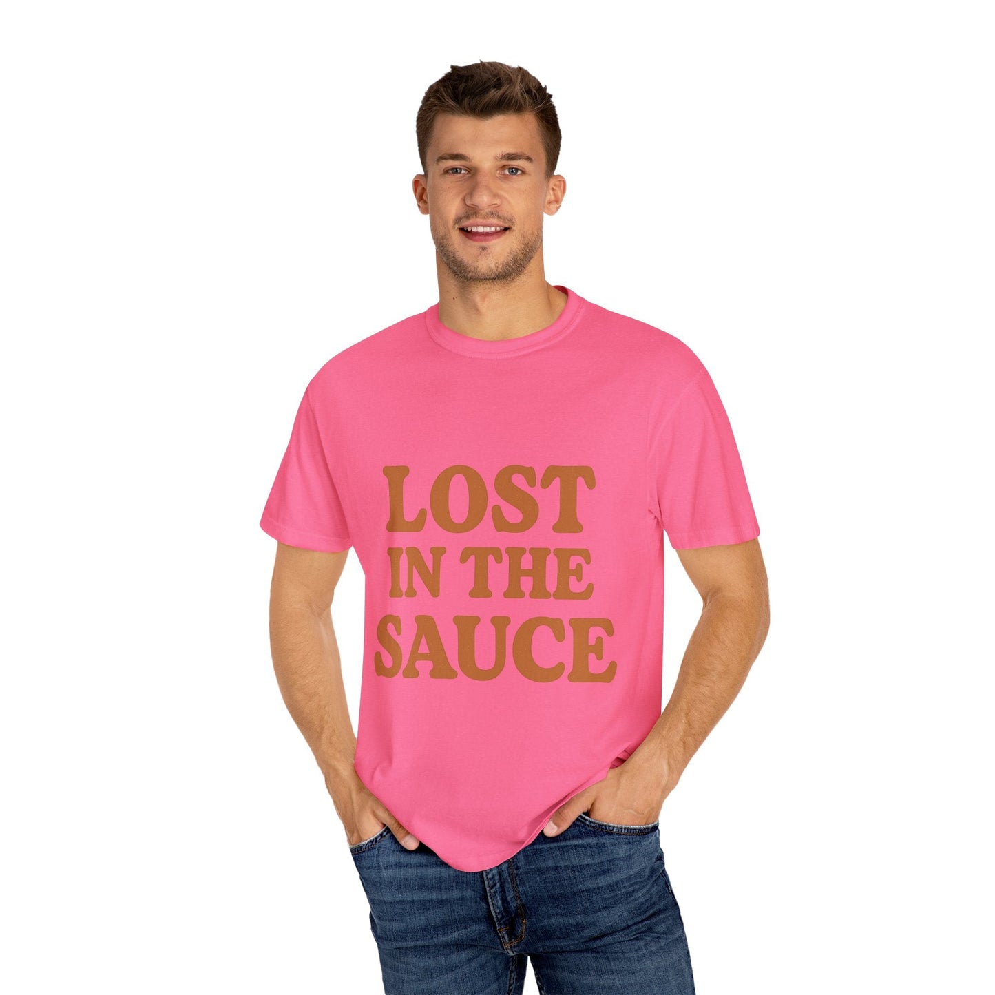 Lost in the Sauce T-Shirt – Funny Retro Graphic Tee | Unisex Comfort Colors Shirt | Gift for Foodies & Chill Vibes - The Buy Boom