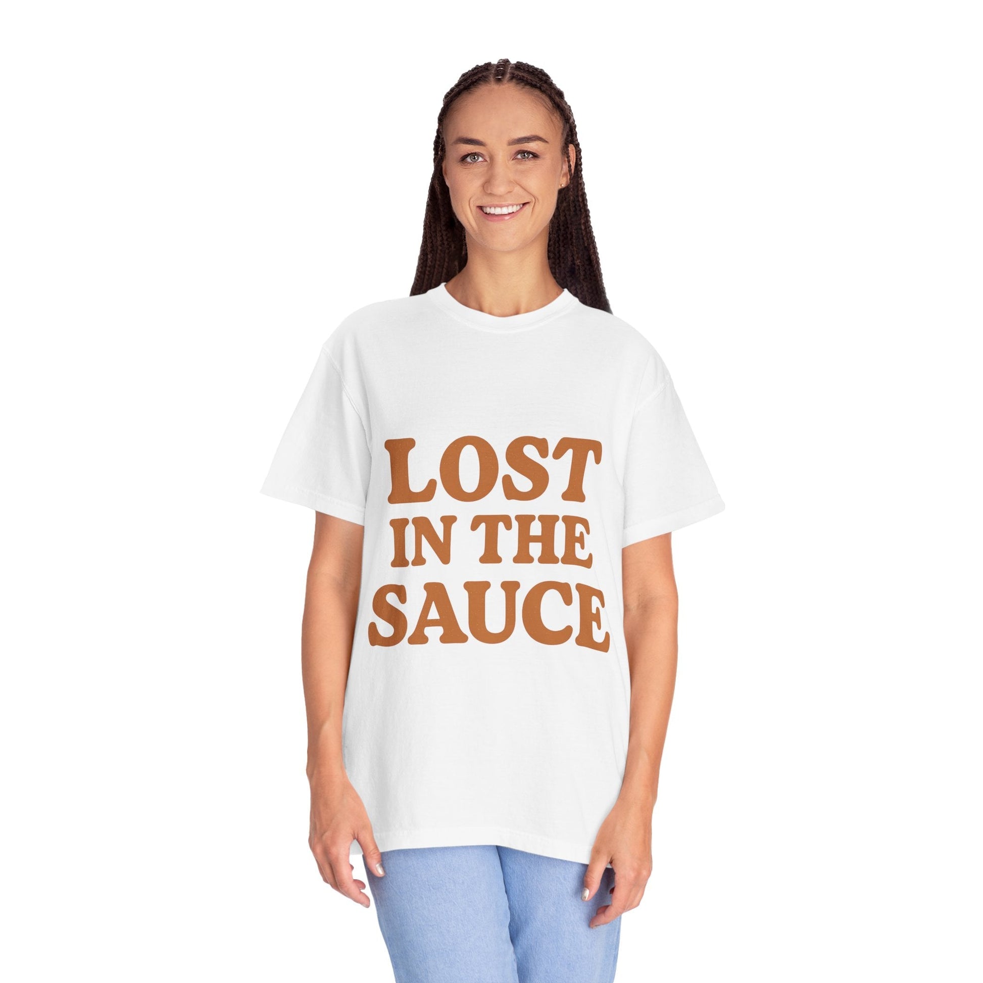 Lost in the Sauce T-Shirt – Funny Retro Graphic Tee | Unisex Comfort Colors Shirt | Gift for Foodies & Chill Vibes - The Buy Boom