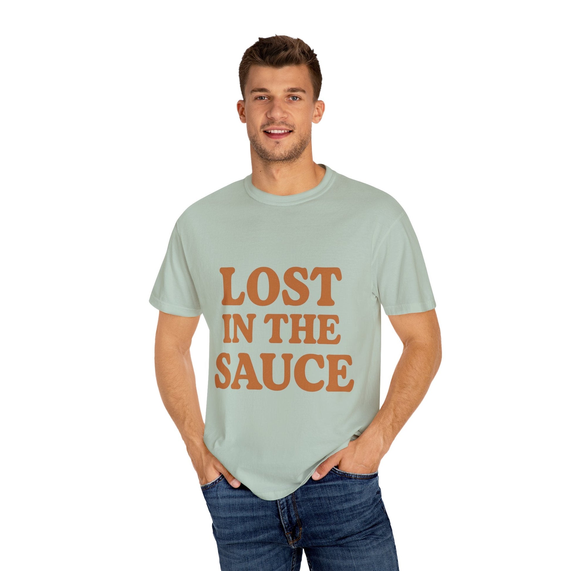 Lost in the Sauce T-Shirt – Funny Retro Graphic Tee | Unisex Comfort Colors Shirt | Gift for Foodies & Chill Vibes - The Buy Boom