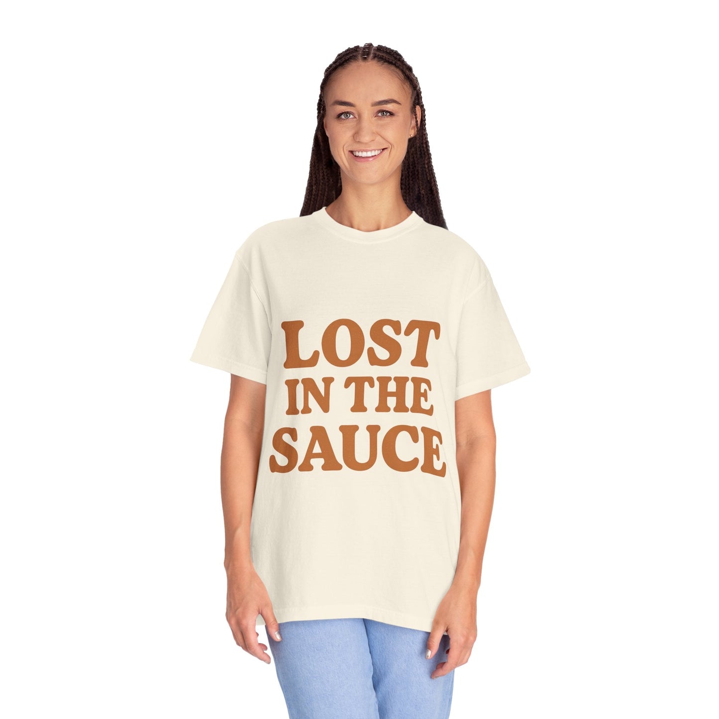 Lost in the Sauce T-Shirt – Funny Retro Graphic Tee | Unisex Comfort Colors Shirt | Gift for Foodies & Chill Vibes - The Buy Boom