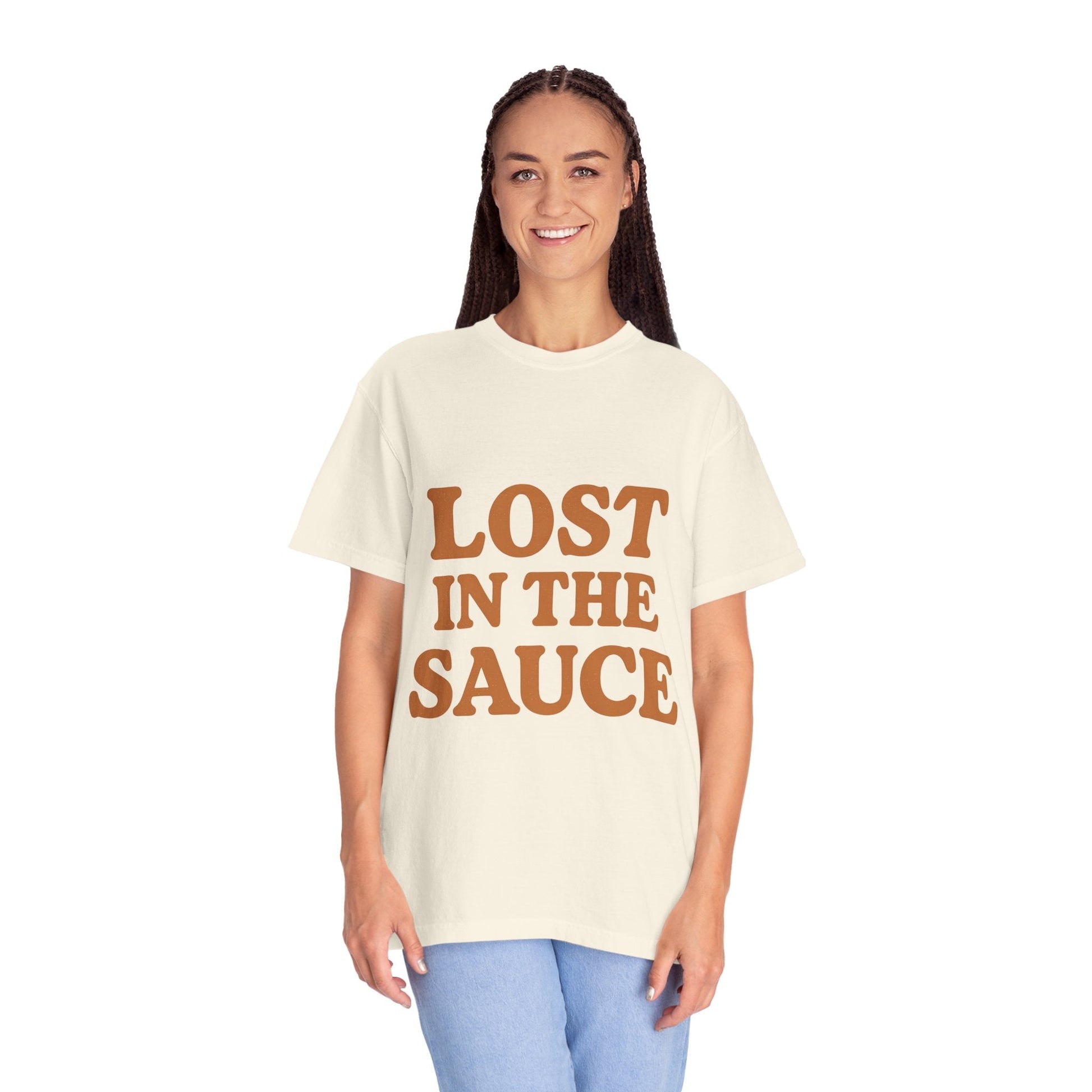 Lost in the Sauce T-Shirt – Funny Retro Graphic Tee | Unisex Comfort Colors Shirt | Gift for Foodies & Chill Vibes - The Buy Boom