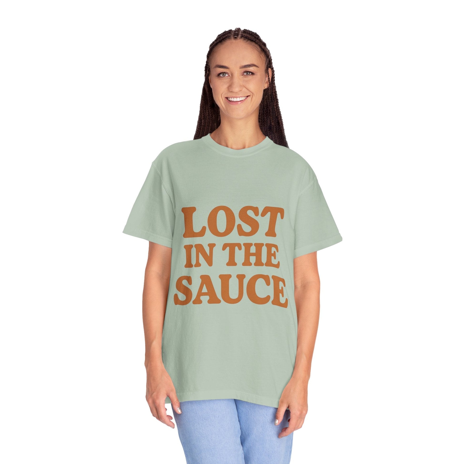 Lost in the Sauce T-Shirt – Funny Retro Graphic Tee | Unisex Comfort Colors Shirt | Gift for Foodies & Chill Vibes - The Buy Boom