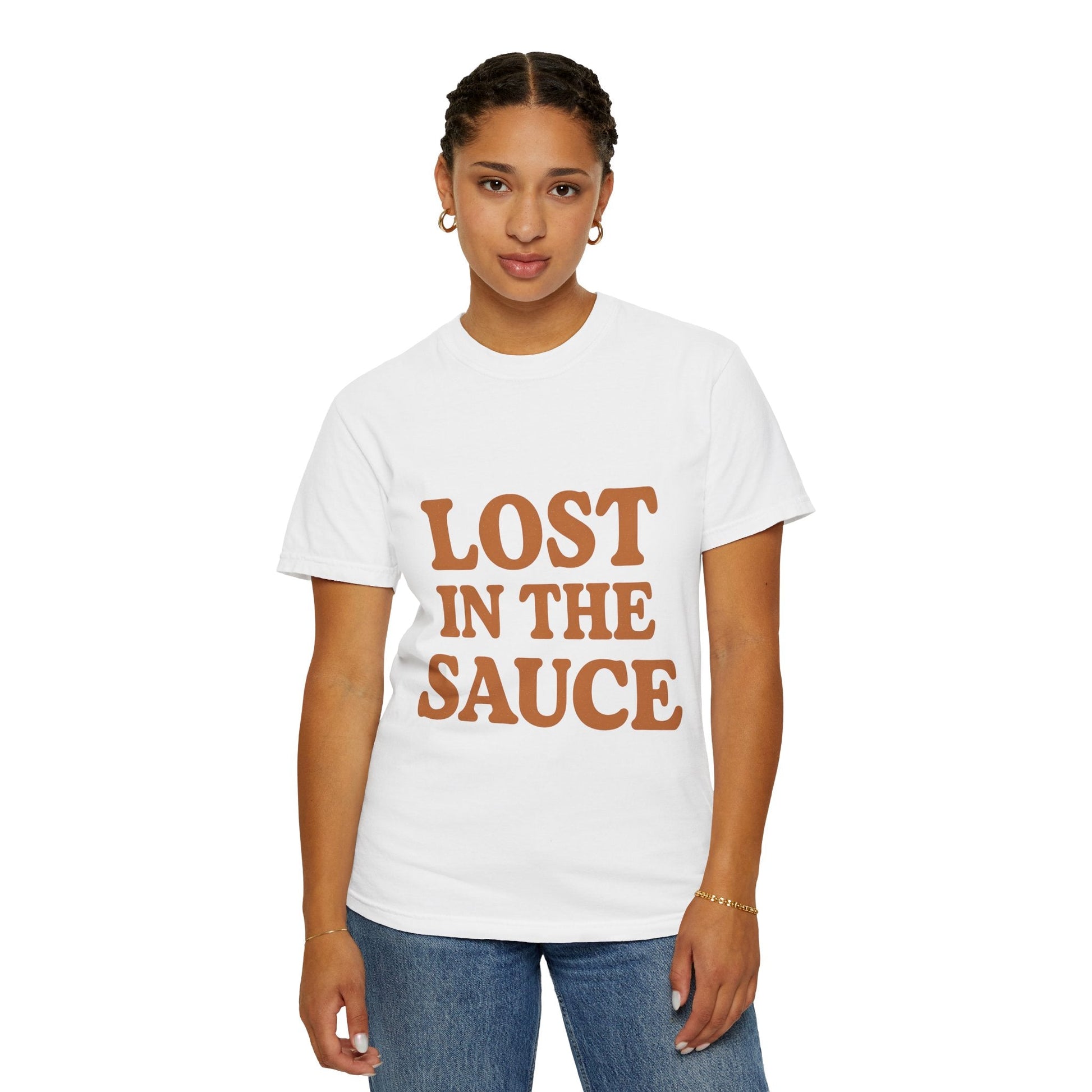 Lost in the Sauce T-Shirt – Funny Retro Graphic Tee | Unisex Comfort Colors Shirt | Gift for Foodies & Chill Vibes - The Buy Boom