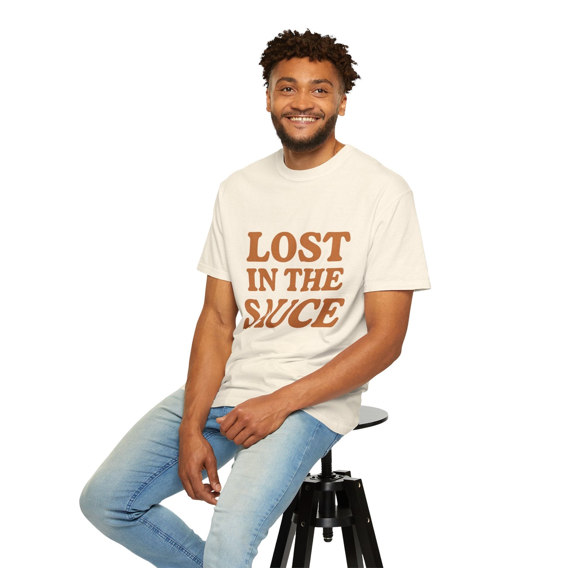 Lost in the Sauce T-Shirt – Funny Retro Graphic Tee | Unisex Comfort Colors Shirt | Gift for Foodies & Chill Vibes - The Buy Boom