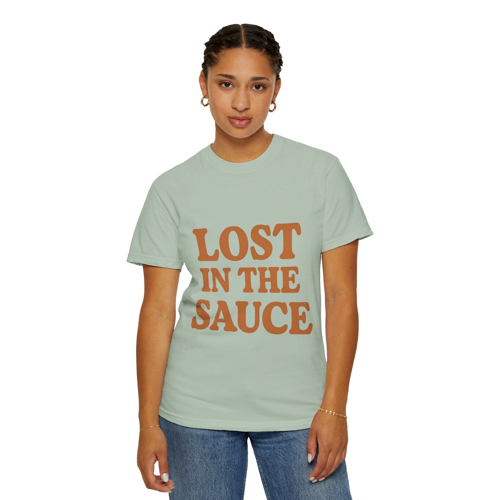 Lost in the Sauce T-Shirt – Funny Retro Graphic Tee | Unisex Comfort Colors Shirt | Gift for Foodies & Chill Vibes - The Buy Boom