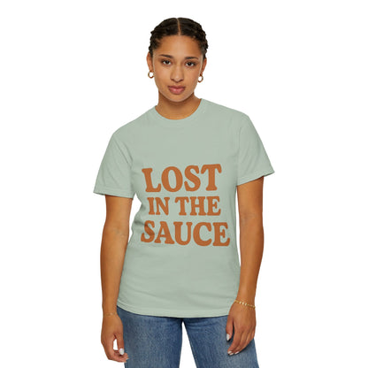Lost in the Sauce T-Shirt – Funny Retro Graphic Tee | Unisex Comfort Colors Shirt | Gift for Foodies & Chill Vibes - The Buy Boom