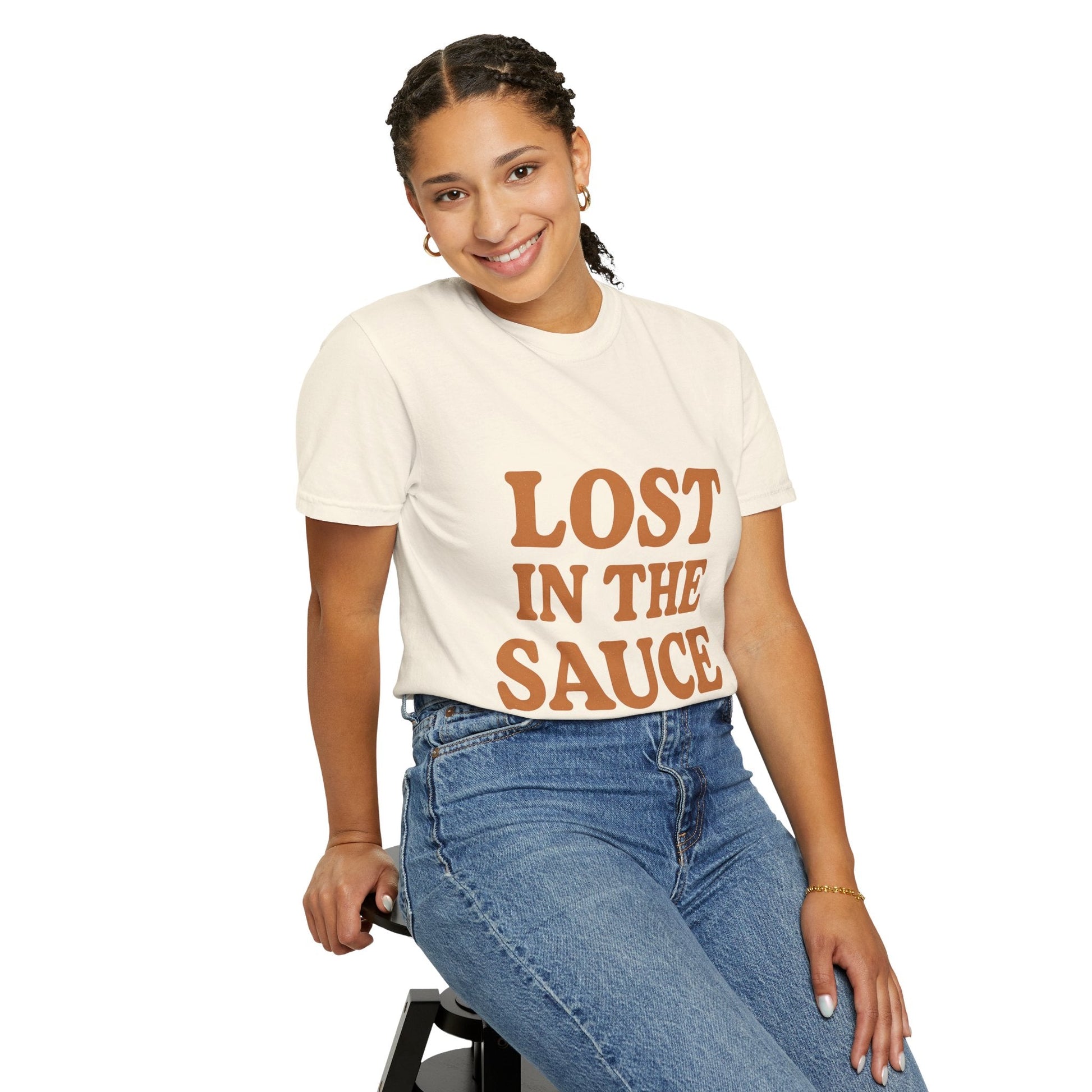 Lost in the Sauce T-Shirt – Funny Retro Graphic Tee | Unisex Comfort Colors Shirt | Gift for Foodies & Chill Vibes - The Buy Boom