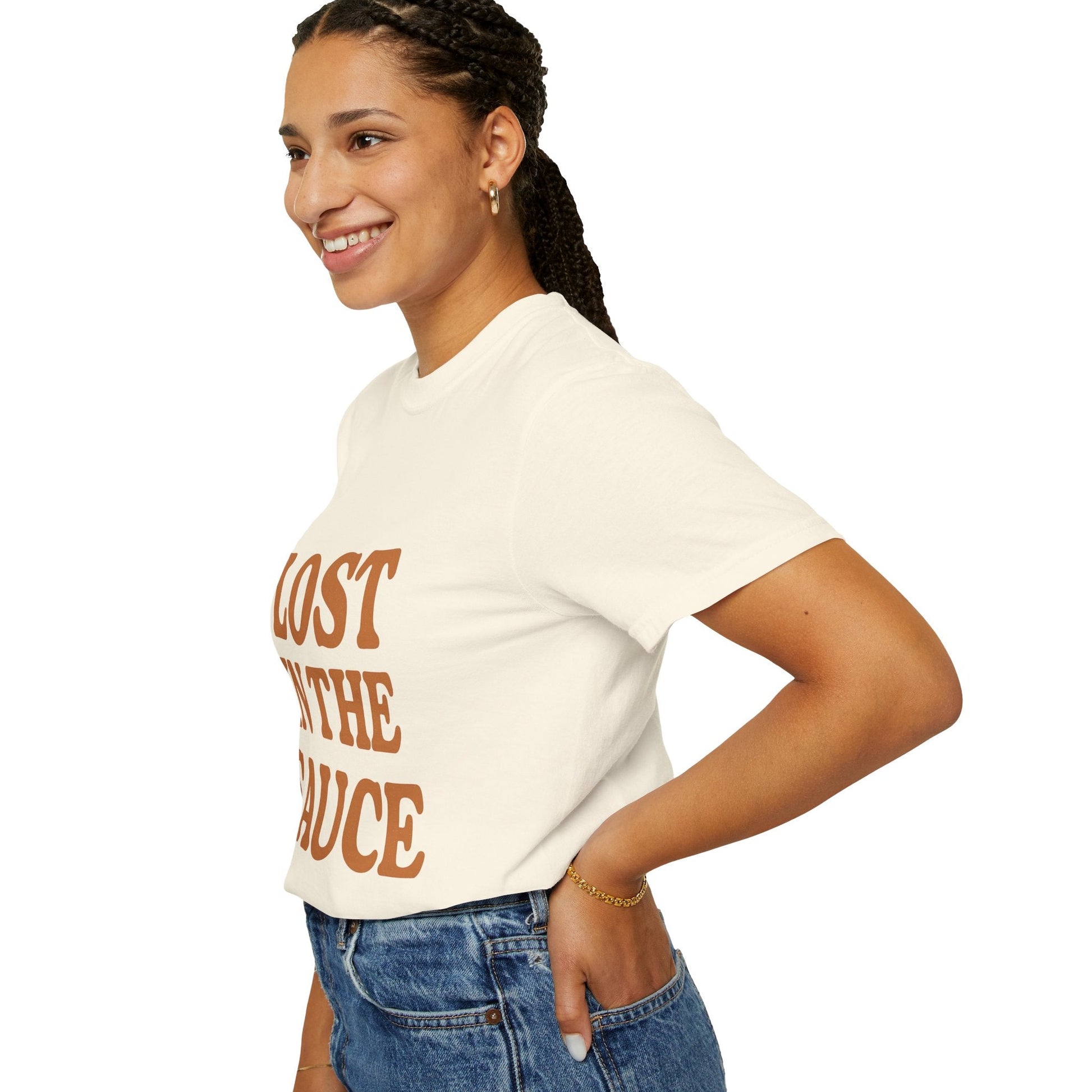 Lost in the Sauce T-Shirt – Funny Retro Graphic Tee | Unisex Comfort Colors Shirt | Gift for Foodies & Chill Vibes - The Buy Boom