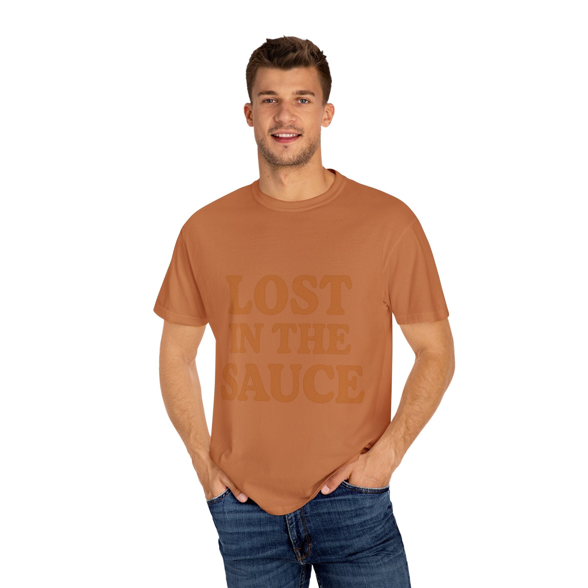 Lost in the Sauce T-Shirt – Funny Retro Graphic Tee | Unisex Comfort Colors Shirt | Gift for Foodies & Chill Vibes - The Buy Boom