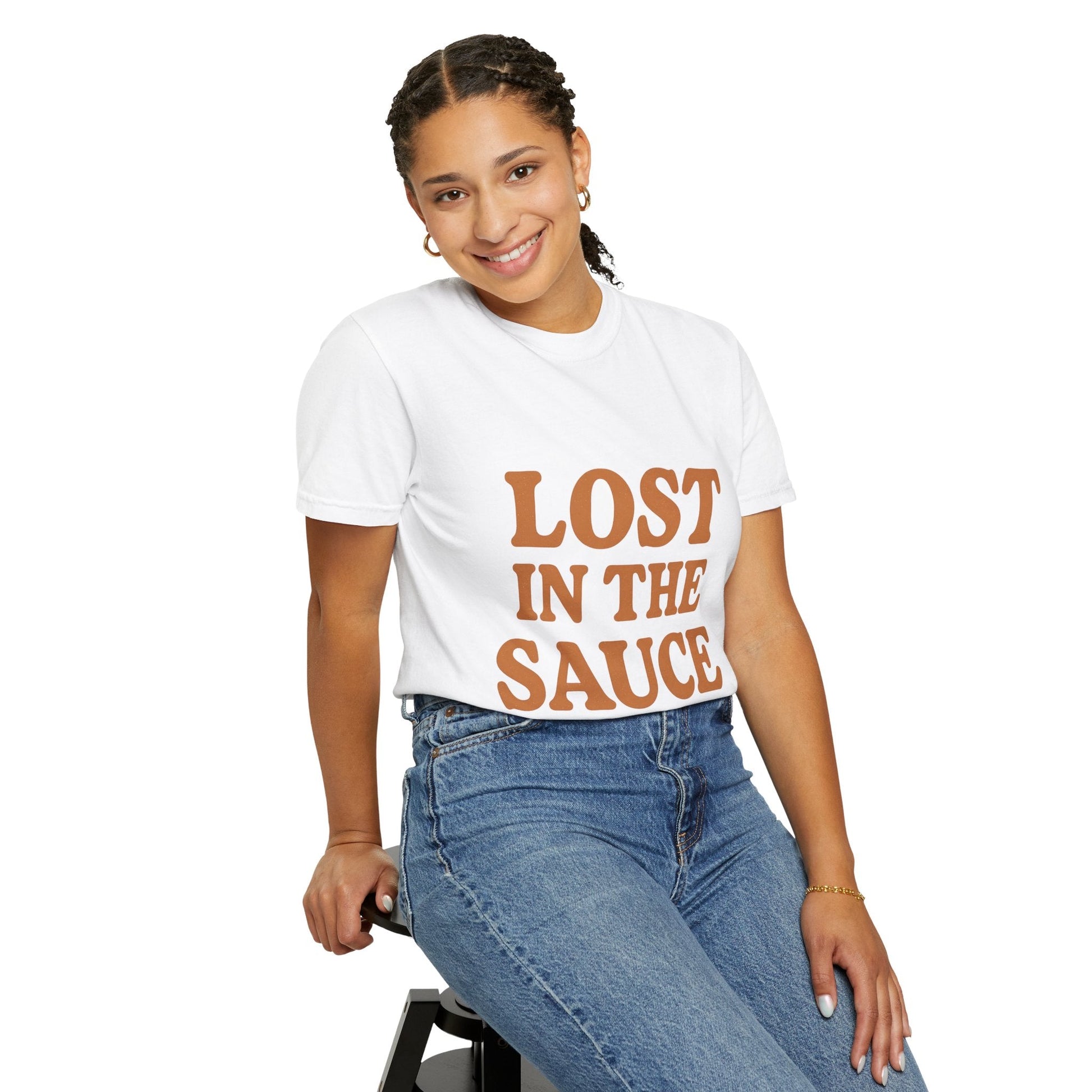Lost in the Sauce T-Shirt – Funny Retro Graphic Tee | Unisex Comfort Colors Shirt | Gift for Foodies & Chill Vibes - The Buy Boom