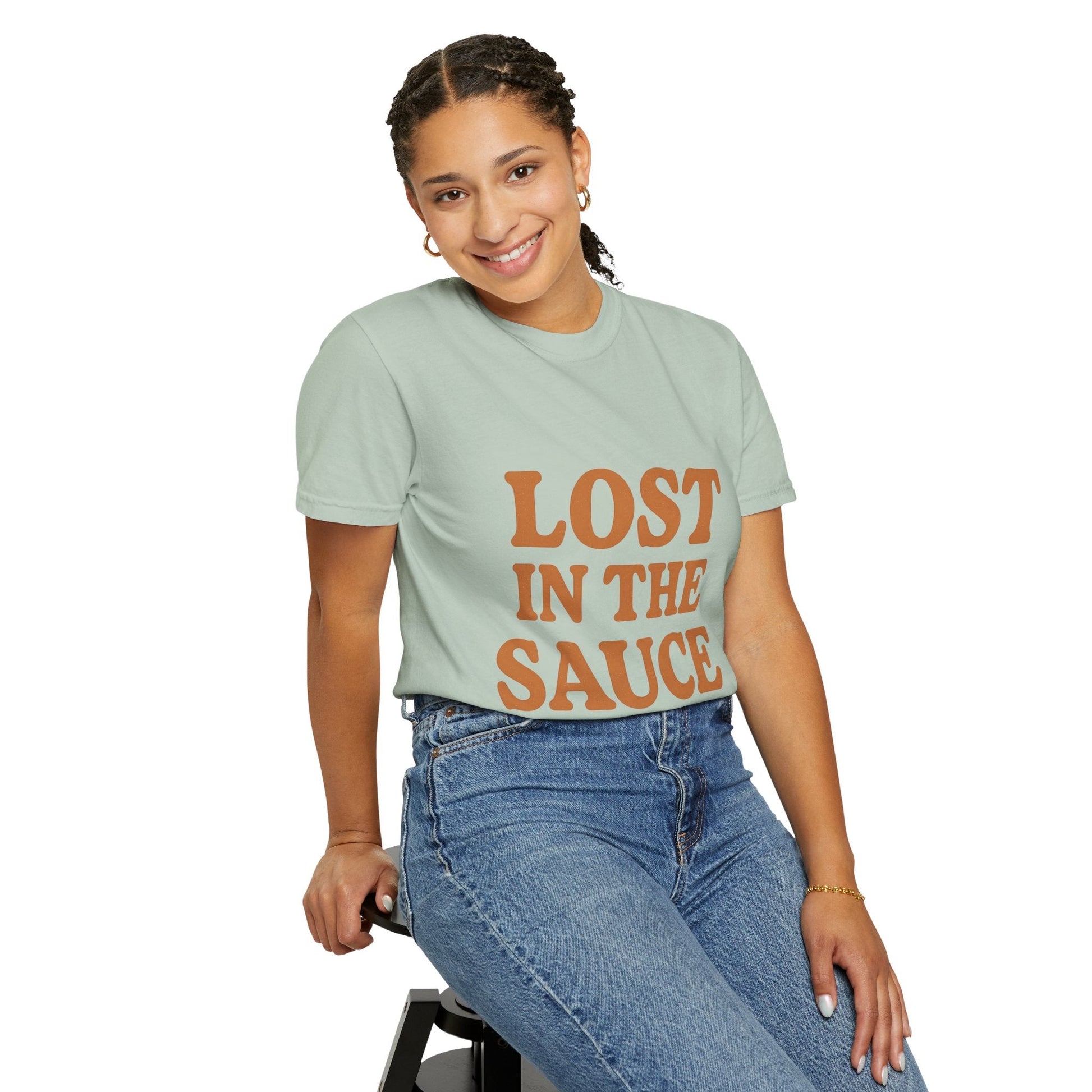 Lost in the Sauce T-Shirt – Funny Retro Graphic Tee | Unisex Comfort Colors Shirt | Gift for Foodies & Chill Vibes - The Buy Boom