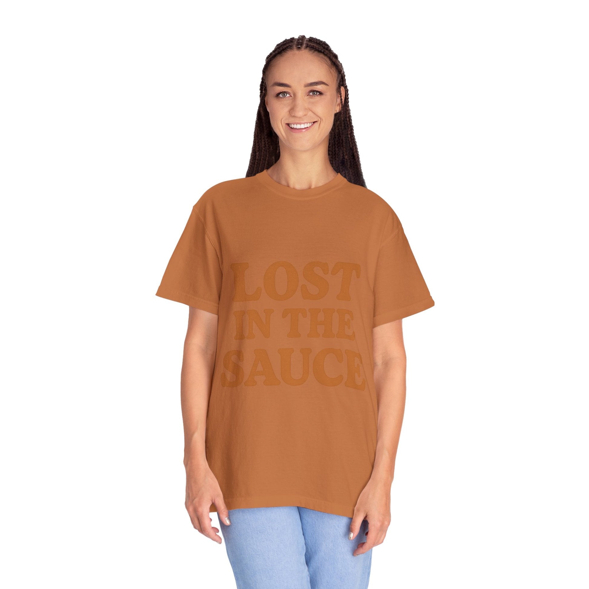 Lost in the Sauce T-Shirt – Funny Retro Graphic Tee | Unisex Comfort Colors Shirt | Gift for Foodies & Chill Vibes - The Buy Boom