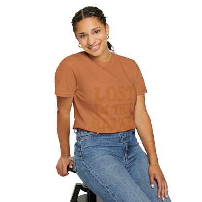 Lost in the Sauce T-Shirt – Funny Retro Graphic Tee | Unisex Comfort Colors Shirt | Gift for Foodies & Chill Vibes - The Buy Boom