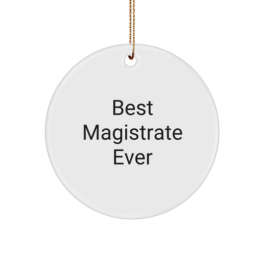 Magistrate Circle Ornament Gifts from Friends for Best Magistrate Ever, Funny Christmas Ornament for Home Decor - The Buy Boom