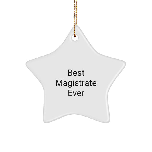 Magistrate Gifts from Best Magistrate Ever - Funny Star Ornament for Christmas - Gifts for Men, Women, or Friends - The Buy Boom
