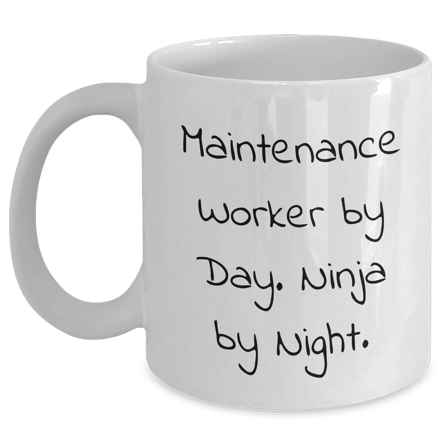 Maintenance Worker Gifts, Funny Quote, White Coffee Mug for Father's Day, Gifts from Family, Gifts for Maintenance Worker, By Day Ninja By Night - The Buy Boom