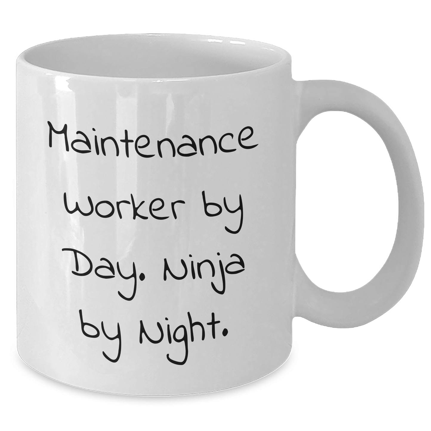 Maintenance Worker Gifts, Funny Quote, White Coffee Mug for Father's Day, Gifts from Family, Gifts for Maintenance Worker, By Day Ninja By Night - The Buy Boom