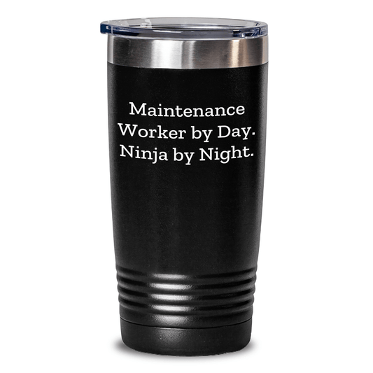 Maintenance Worker Ninja Gifts from Family - Funny Quote Tumbler for Dad's Special Day, Unique Father's Day Unique Gifts for Men - The Buy Boom